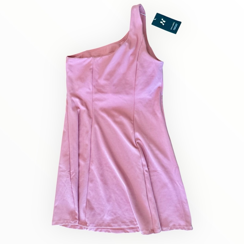 NWT HALARA PINK ONE SHOULDER DRESS SIZE M - Picture 3 of 7